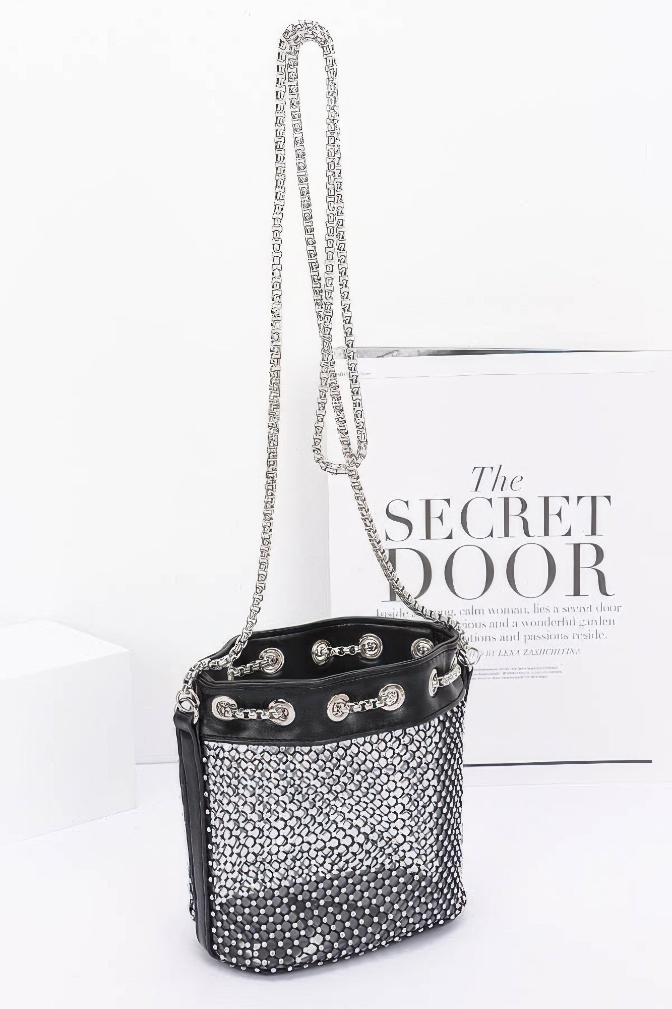 Rhinestone Mesh Tube Bag - Tigbul's Variety Fashion Shop
