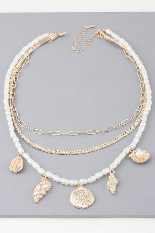 Multi Seashell Charm Necklace - Tigbul's Variety Fashion Shop