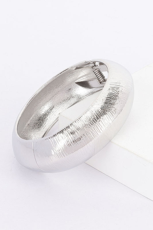 Textured Metal Bangle Bracelet - Tigbul's Variety Fashion Shop