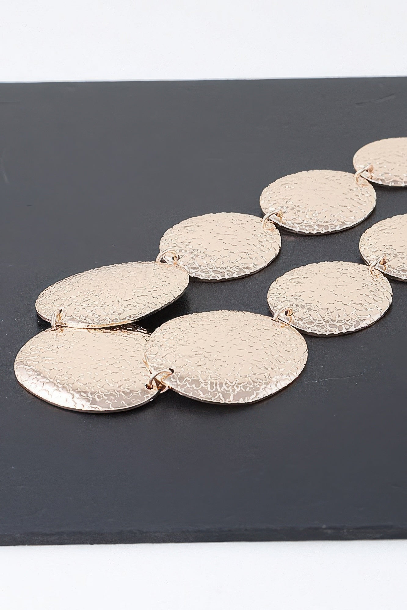 Multi Hammered Disk Necklace - Tigbul's Variety Fashion Shop
