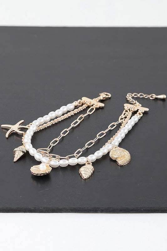 At The Beach Multi Charm Bracelet - Tigbul's Variety Fashion Shop