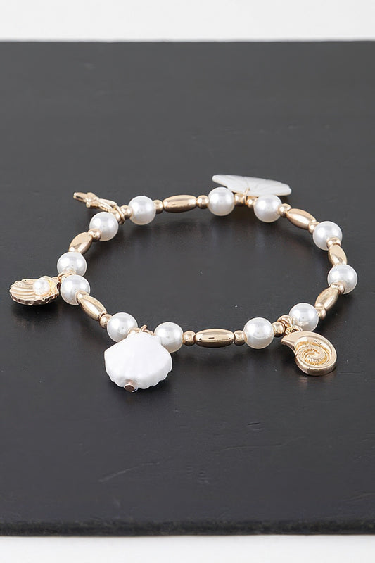 Under The Sea Pearl Charm Bracelet - Tigbul's Variety Fashion Shop