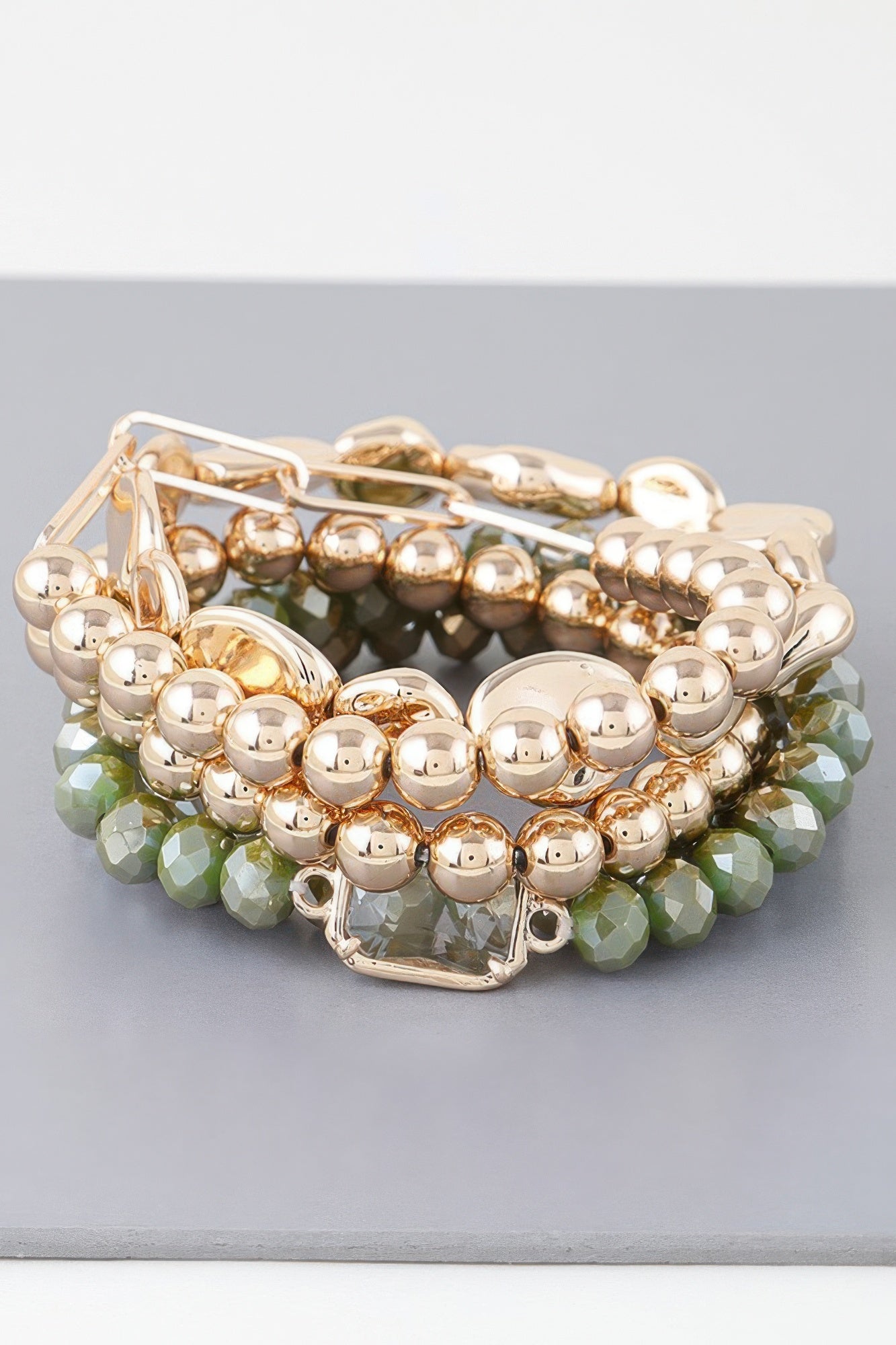 Multicolor Crystal Beaded Bracelet - Tigbul's Variety Fashion Shop