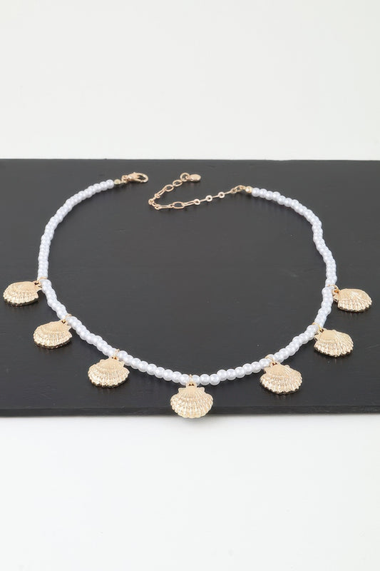 Clamshell Charm Pearl Necklace - Tigbul's Variety Fashion Shop