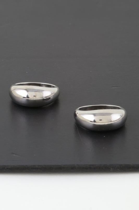Shiny Statement Duo Rings - Tigbul's Variety Fashion Shop