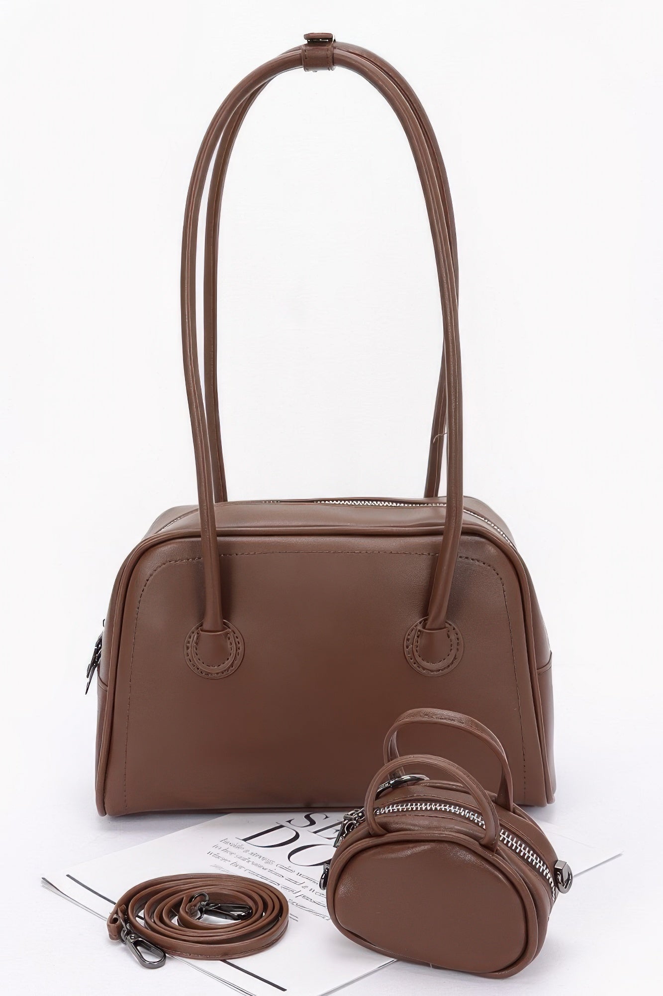 Faux Leather Sport Bag - Tigbul's Variety Fashion Shop