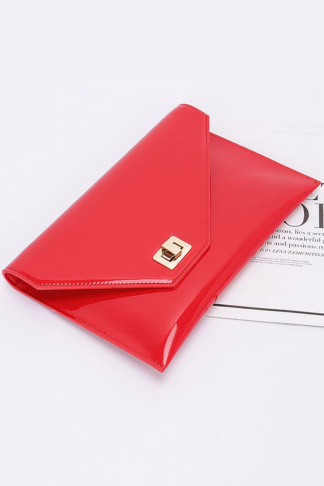 Enamel Envelope Clutch - Tigbul's Variety Fashion Shop