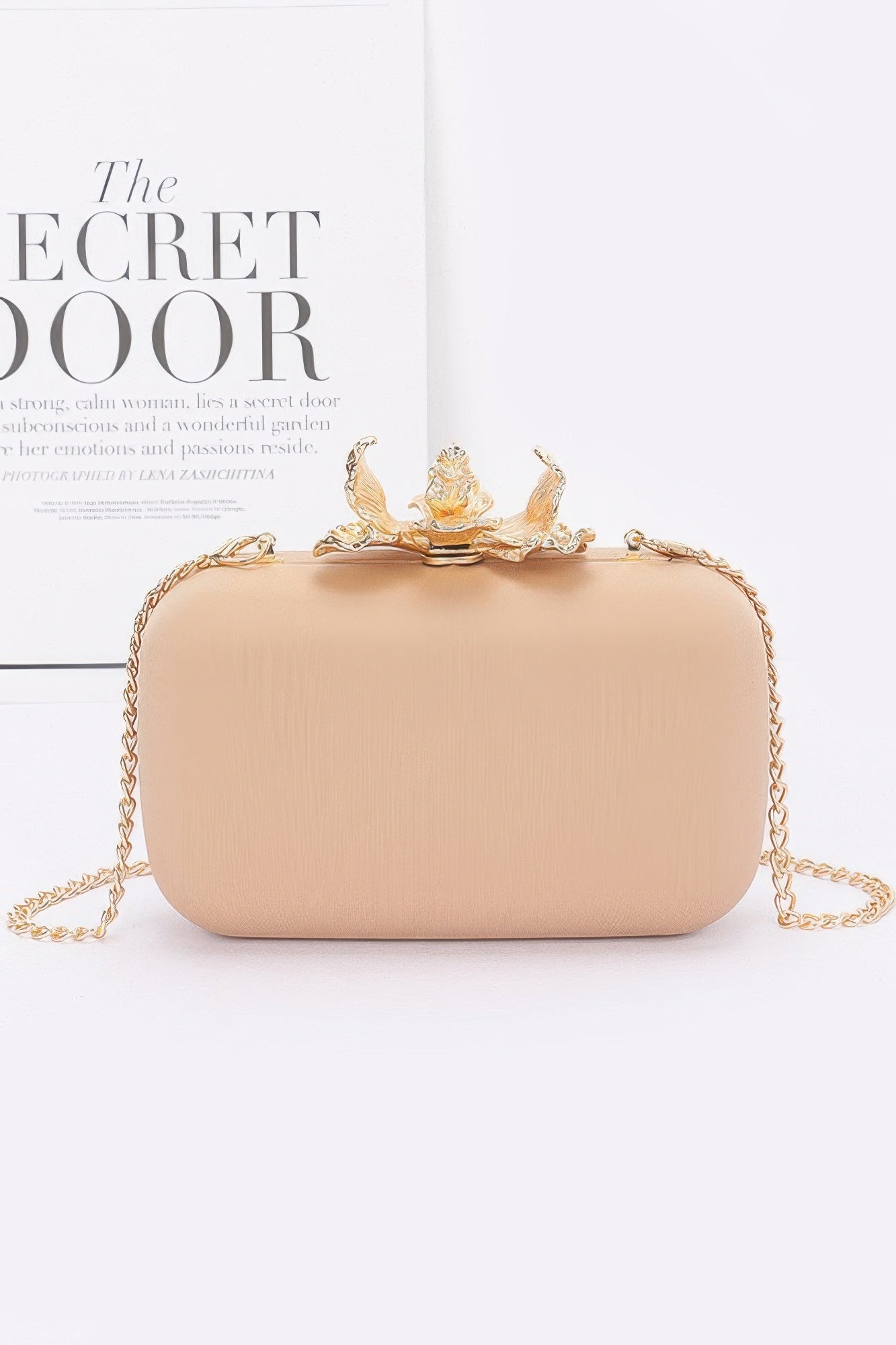 Big Metal Flower Satin Case Bag - Tigbul's Variety Fashion Shop