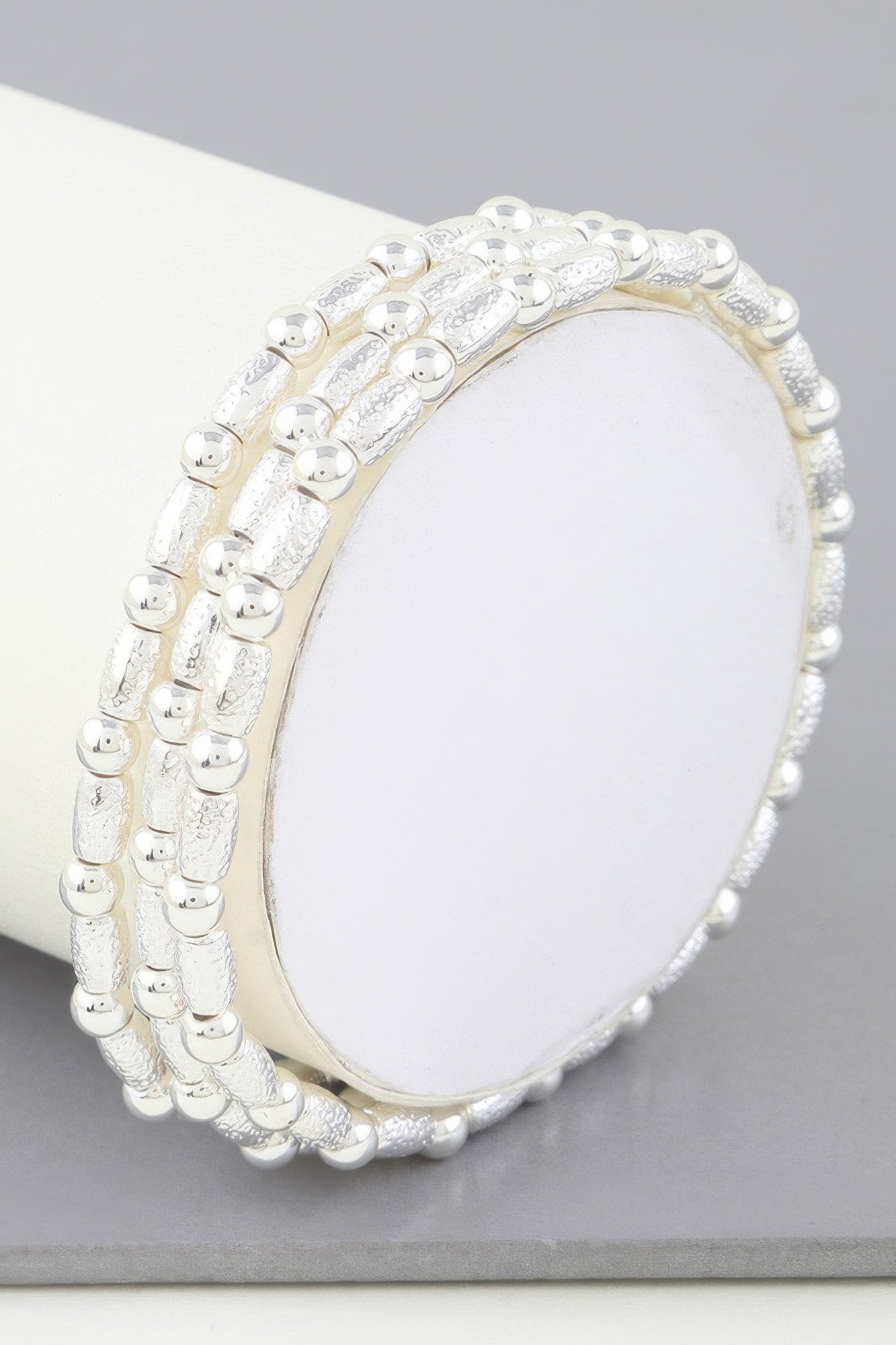 Triple Pillar Stone Beaded Bracelet - Tigbul's Variety Fashion Shop
