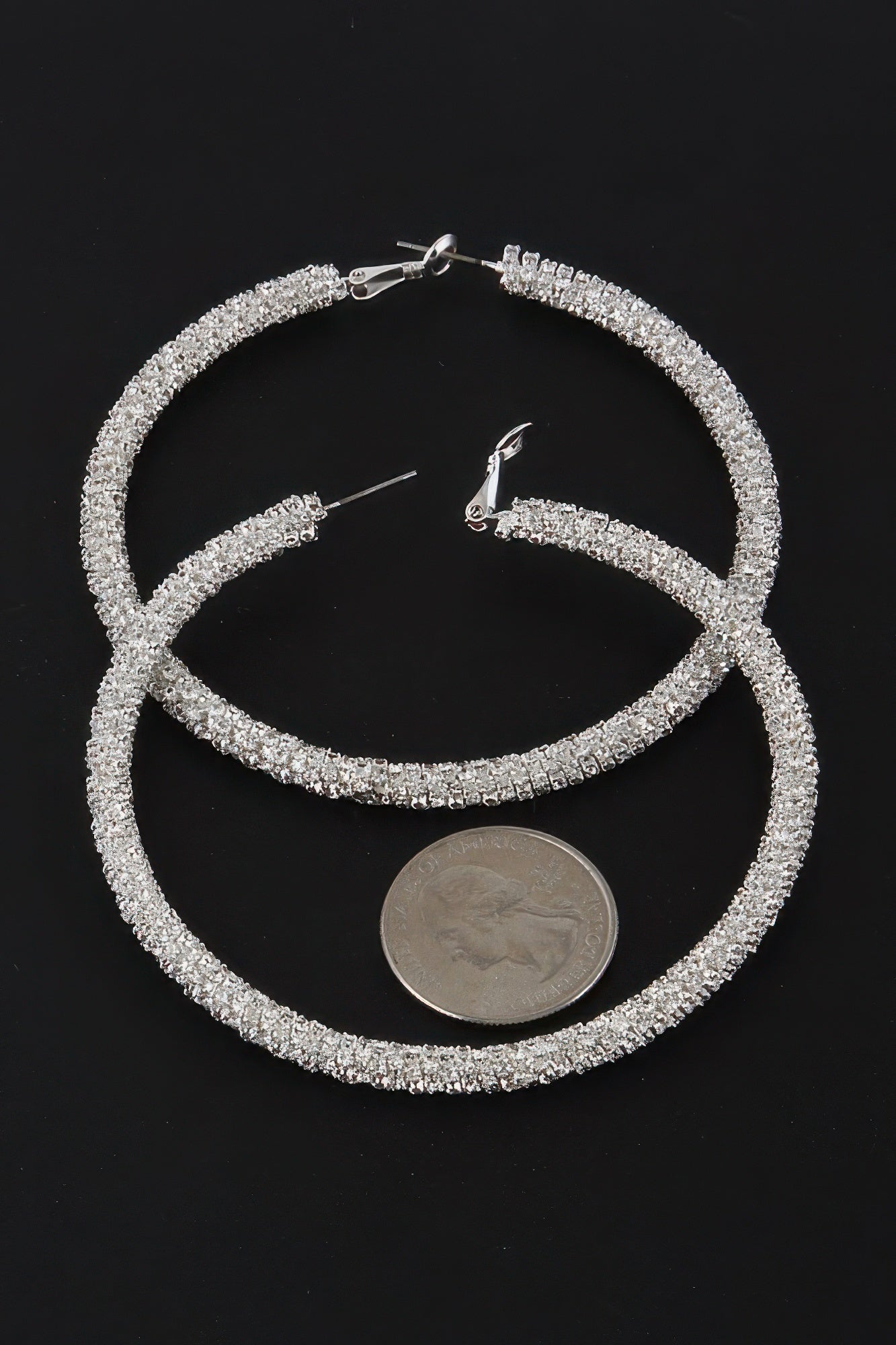 Bejeweled Hoop Earrings - Tigbul's Variety Fashion Shop