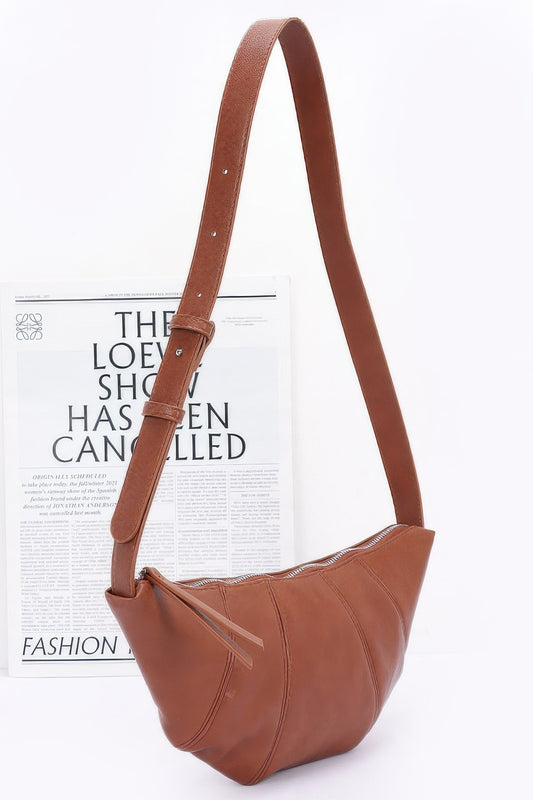 Faux Leather Croissant Bag - Tigbul's Variety Fashion Shop
