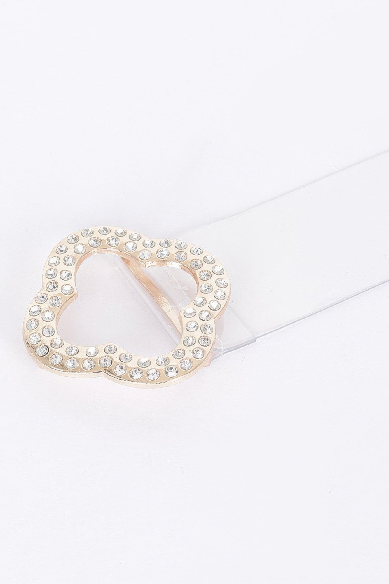 Rhinestone Metal Buckle Clear Belt - Tigbul's Variety Fashion Shop