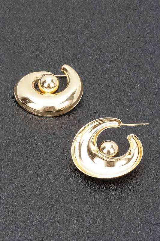 Gold Plated Metal Earring - Tigbul's Variety Fashion Shop