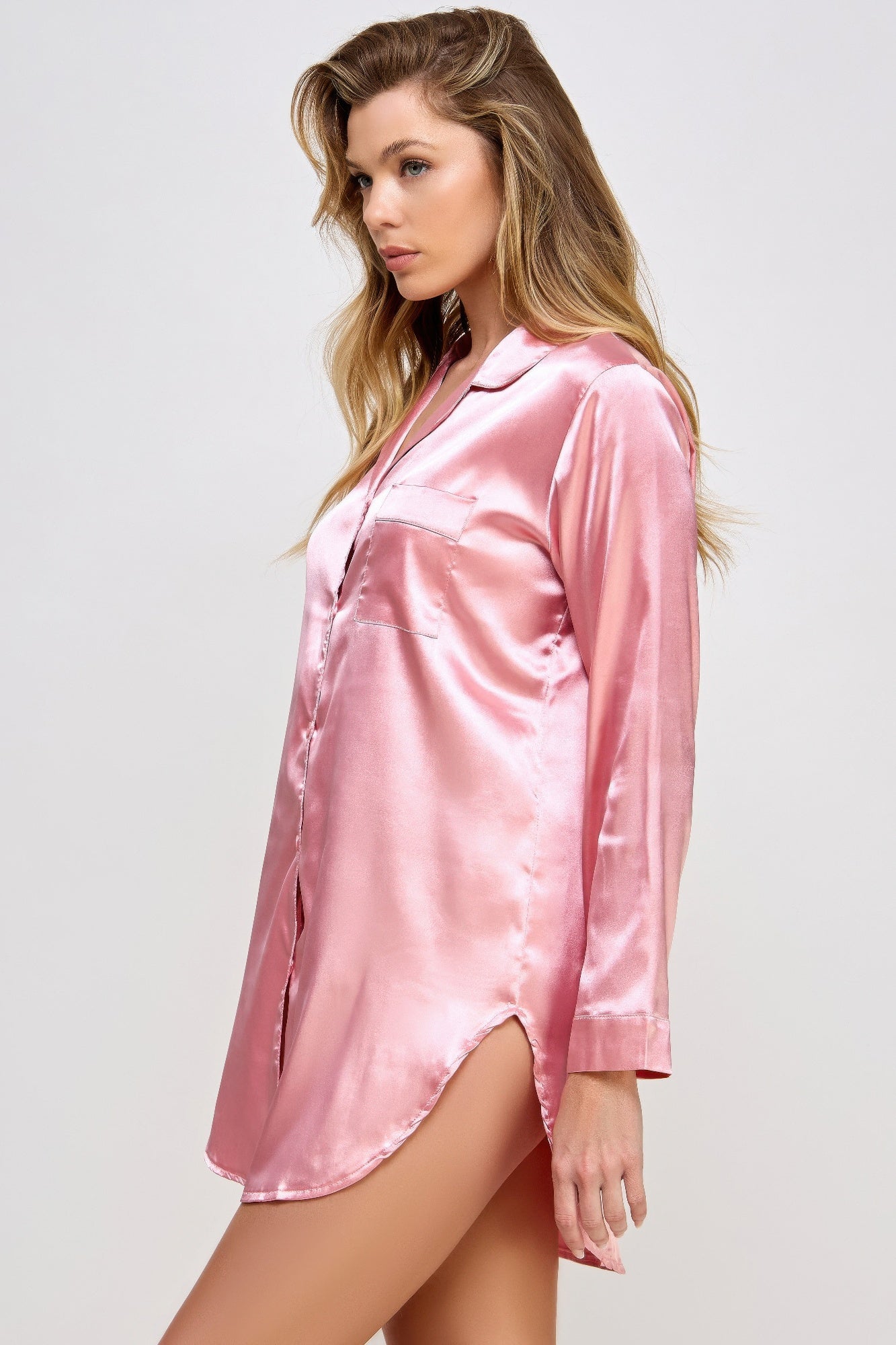 Kimberly Satin Sleepshirt - Tigbul's Variety Fashion Shop