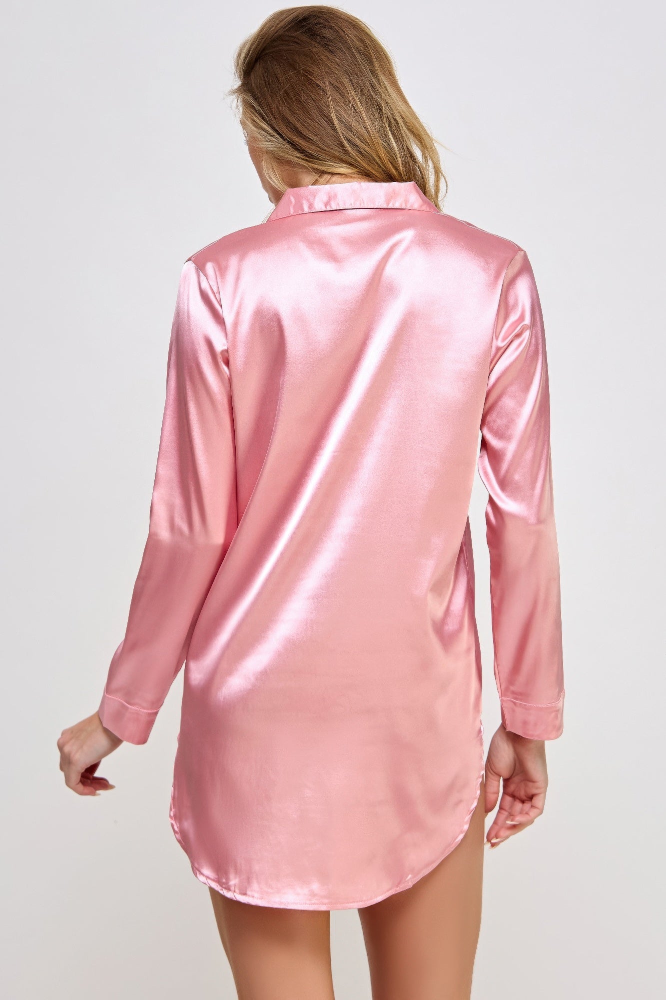 Kimberly Satin Sleepshirt - Tigbul's Variety Fashion Shop