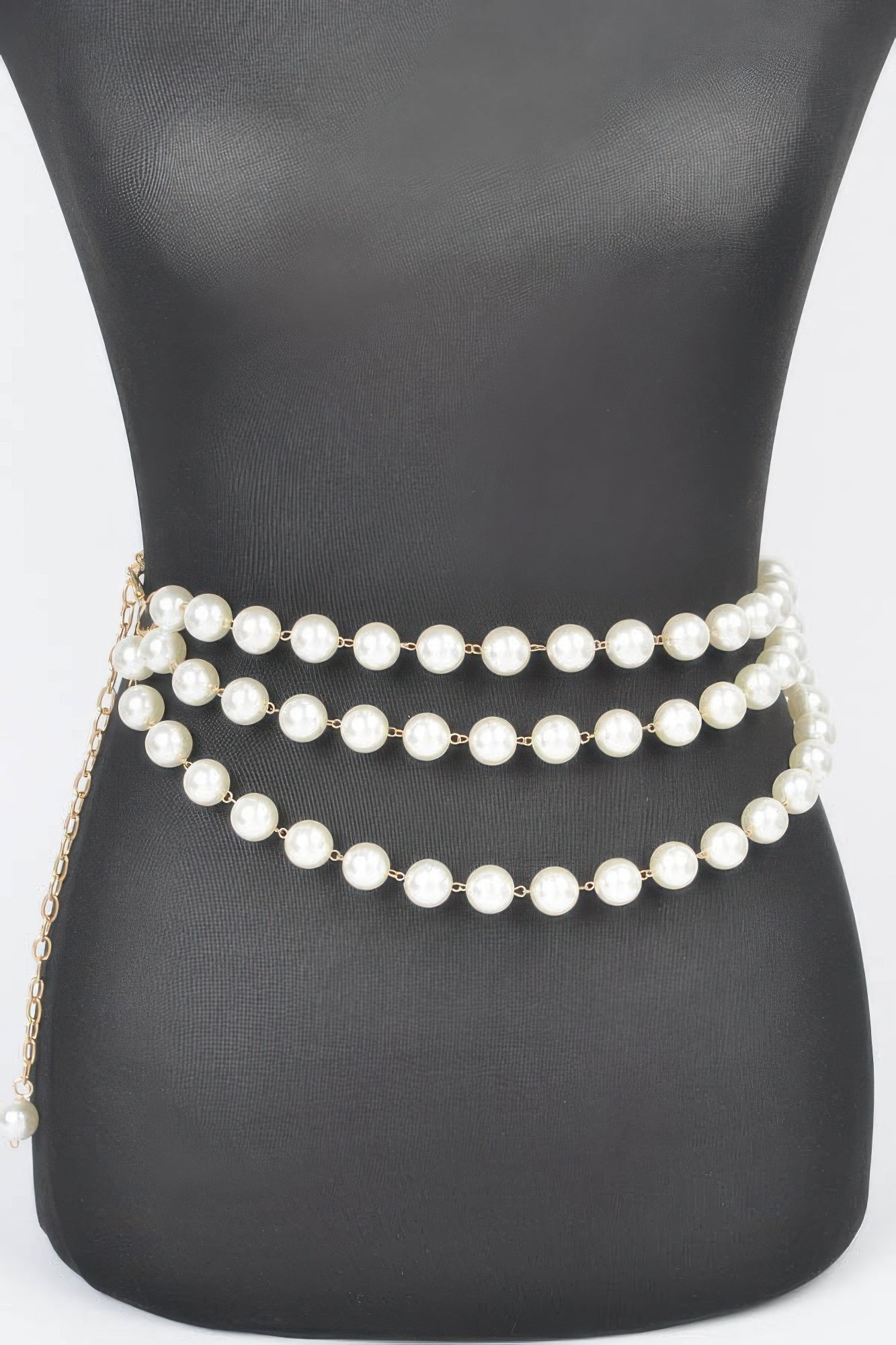 Multi Layered Pearl Chain Belt - Tigbul's Variety Fashion Shop