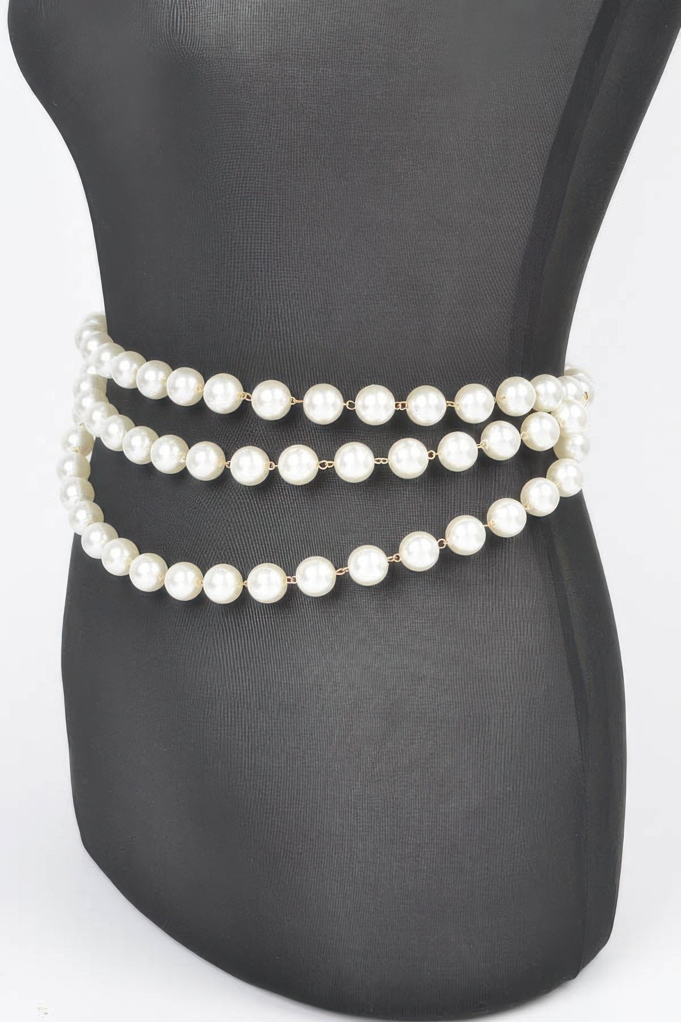 Multi Layered Pearl Chain Belt - Tigbul's Variety Fashion Shop