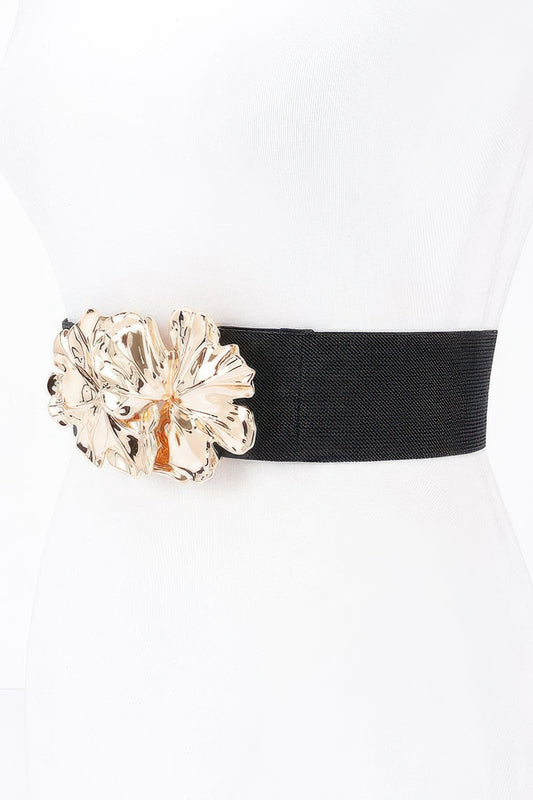 Metal Flower Elastic Belt - Tigbul's Variety Fashion Shop