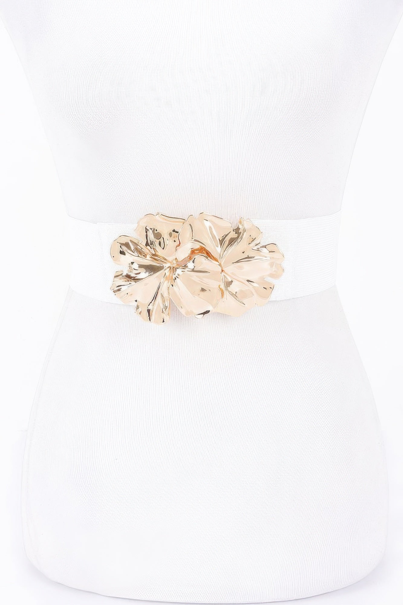 Metal Flower Elastic Belt - Tigbul's Variety Fashion Shop