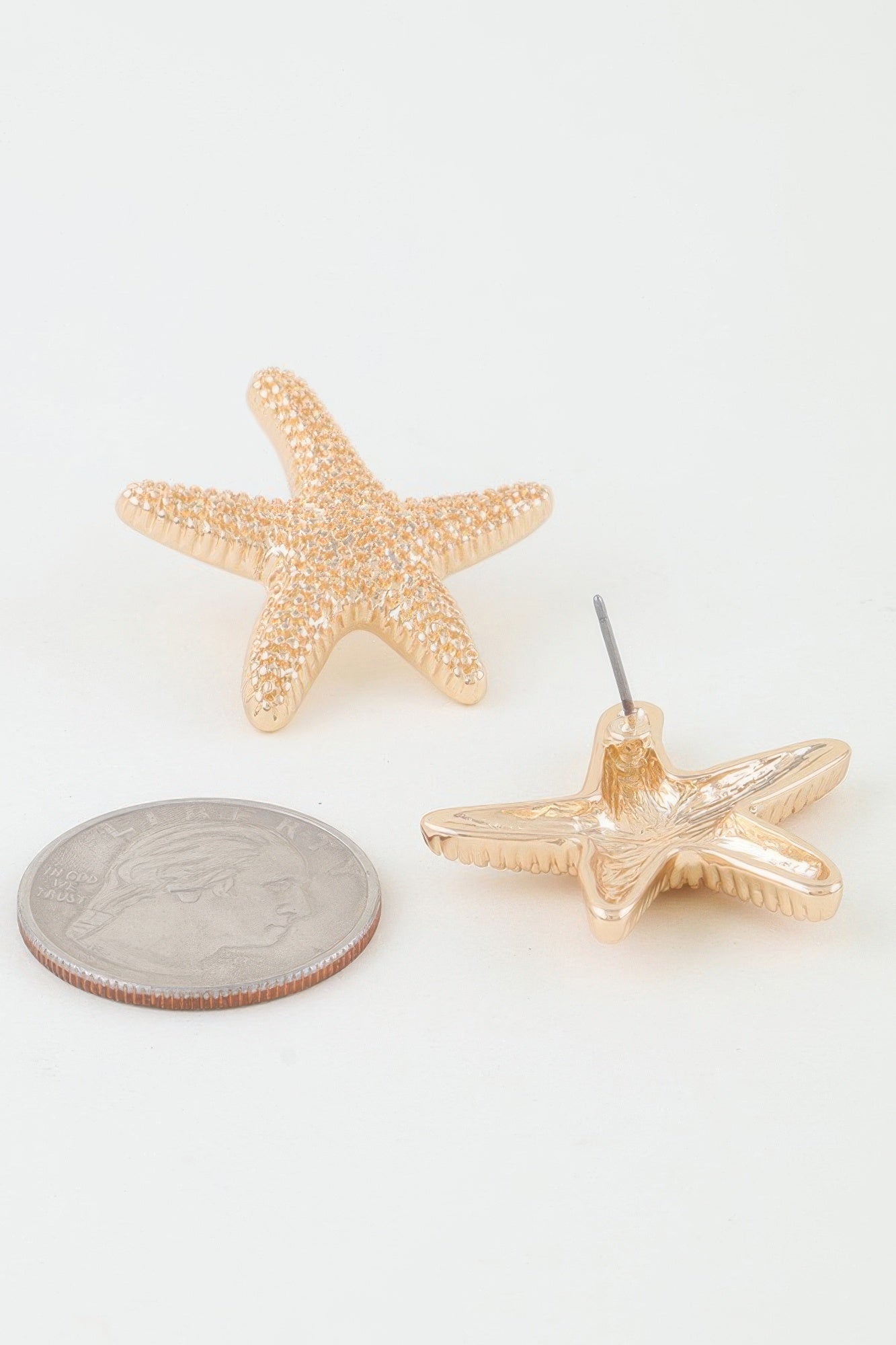 Hammered Starfish Stud Earrings - Tigbul's Variety Fashion Shop
