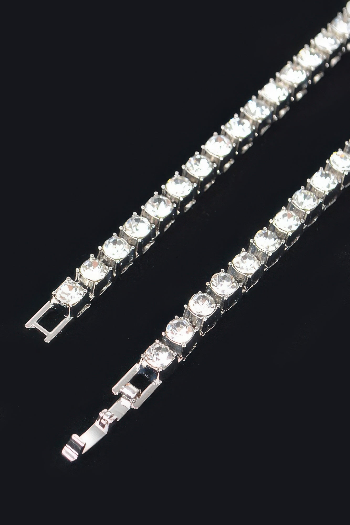 Rhinestone Chain Layered Necklace Chain - Tigbul's Variety Fashion Shop