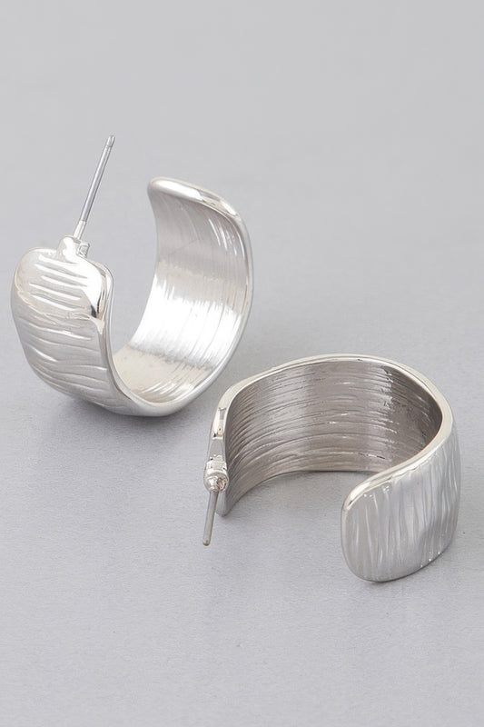 Abstract Cut Hoop Earrings - Tigbul's Variety Fashion Shop