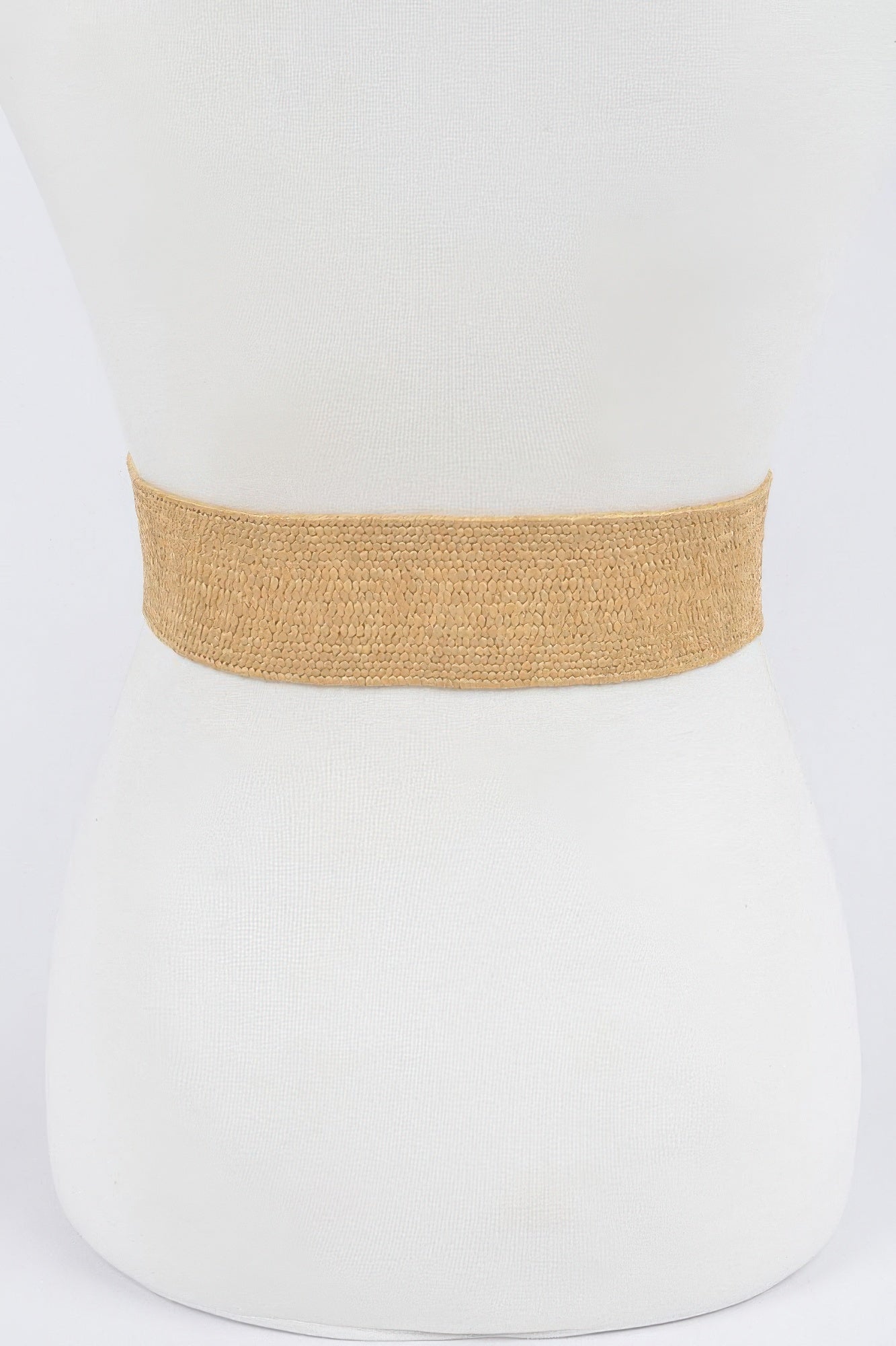 Leaf Metal Buckle Stretch Straw Belt - Tigbul's Variety Fashion Shop