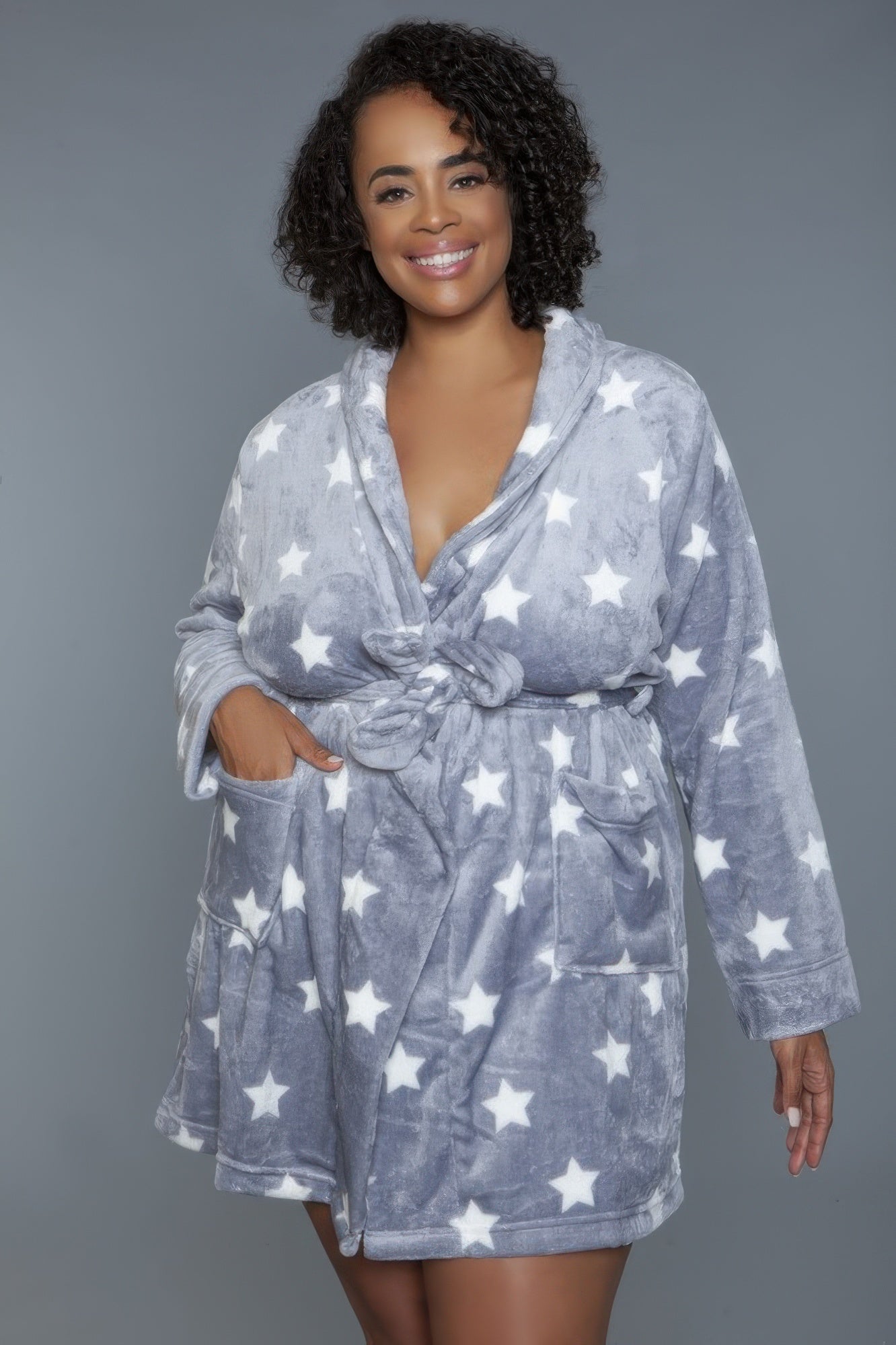 Kaylee Robe Star Print - Tigbul's Variety Fashion Shop
