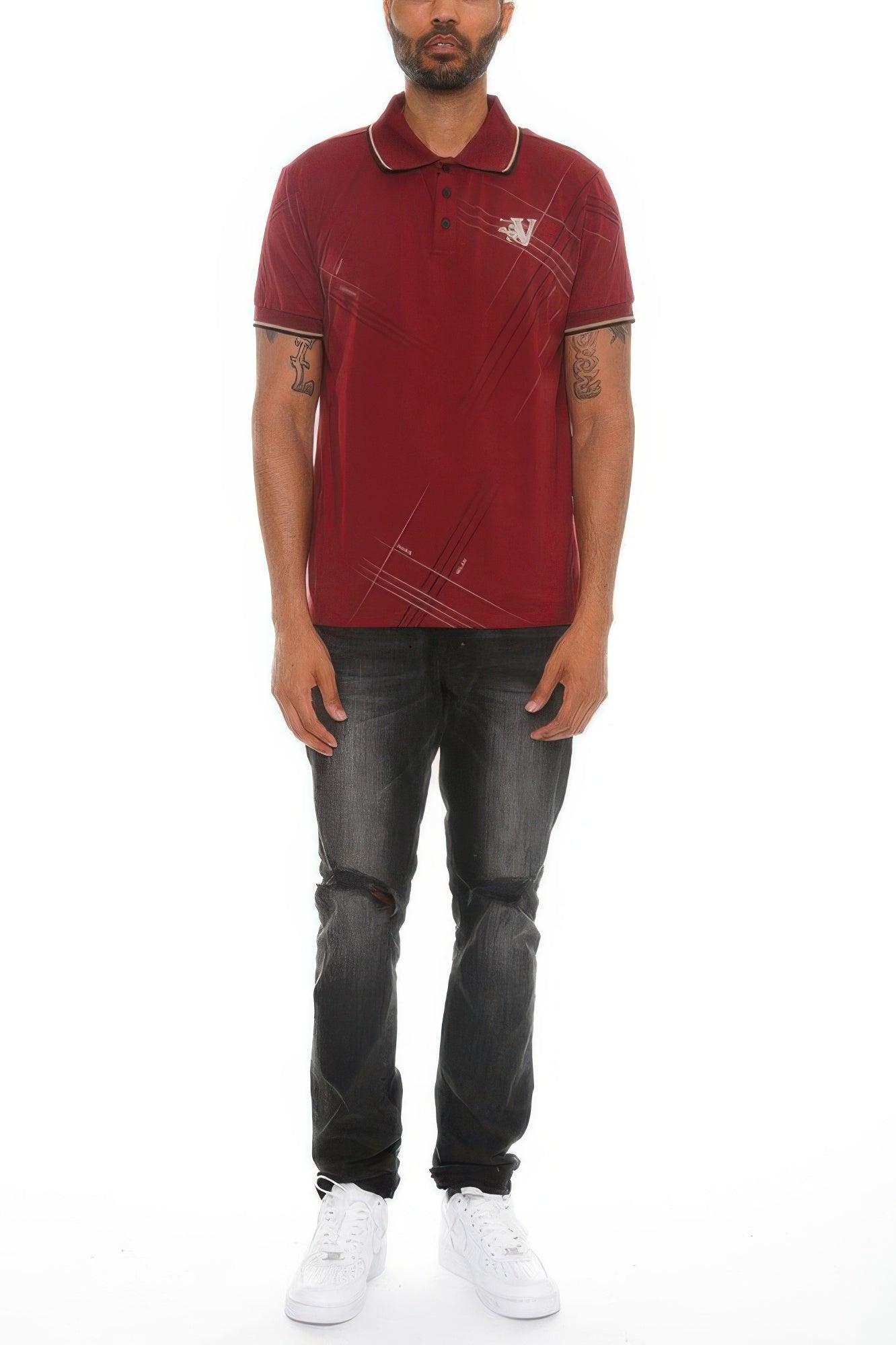 Version Couture Polo Button Down Shirt - Tigbul's Variety Fashion Shop