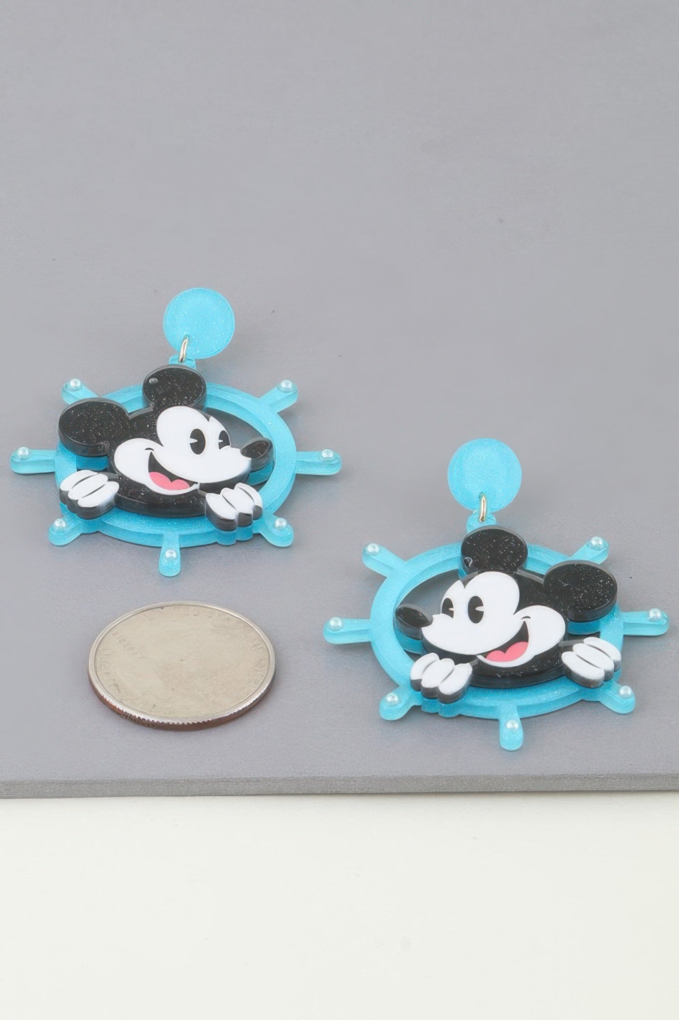 Classic Anchor Mickey Mouse Earrings - Tigbul's Variety Fashion Shop