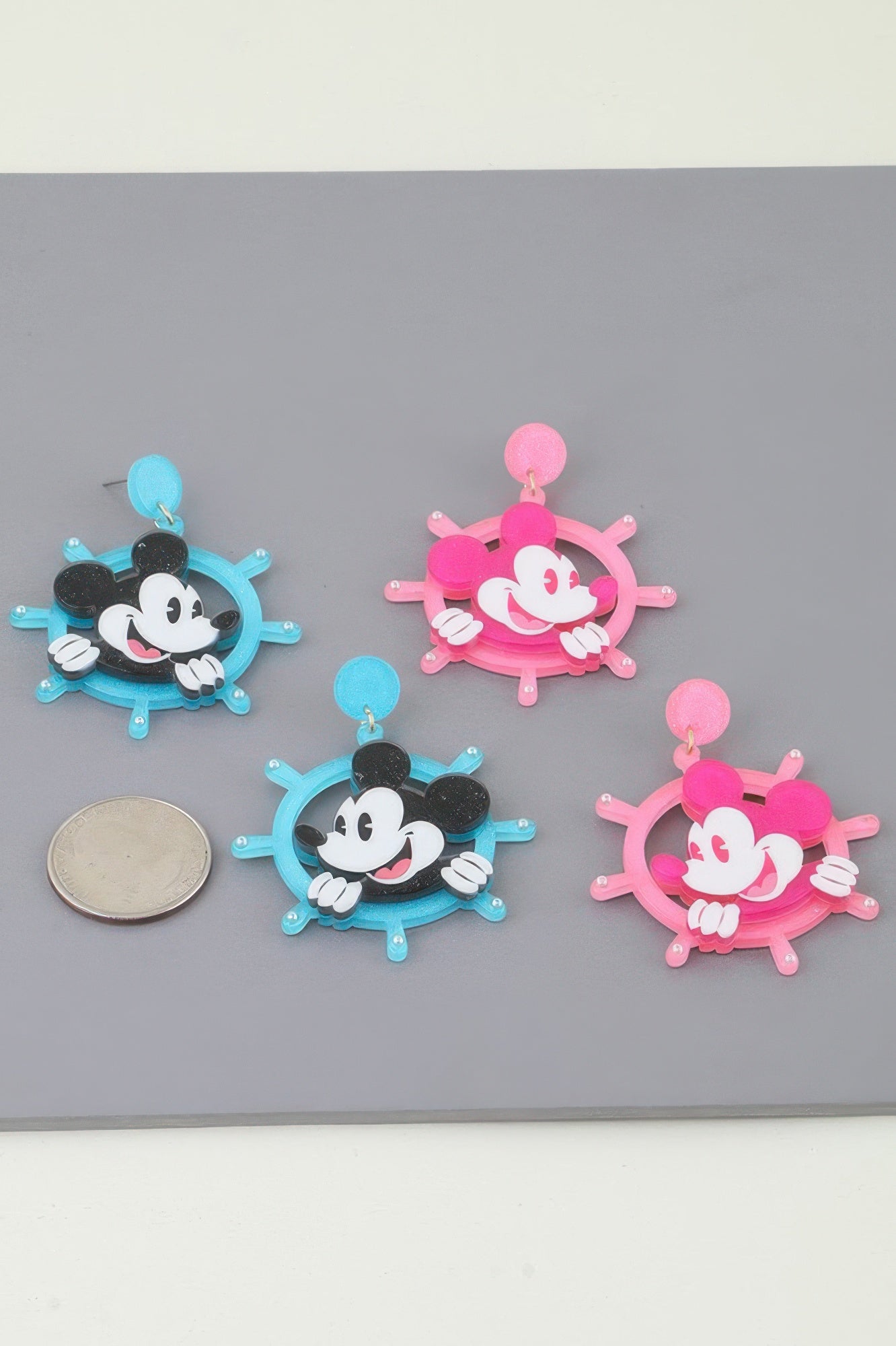 Classic Anchor Mickey Mouse Earrings - Tigbul's Variety Fashion Shop
