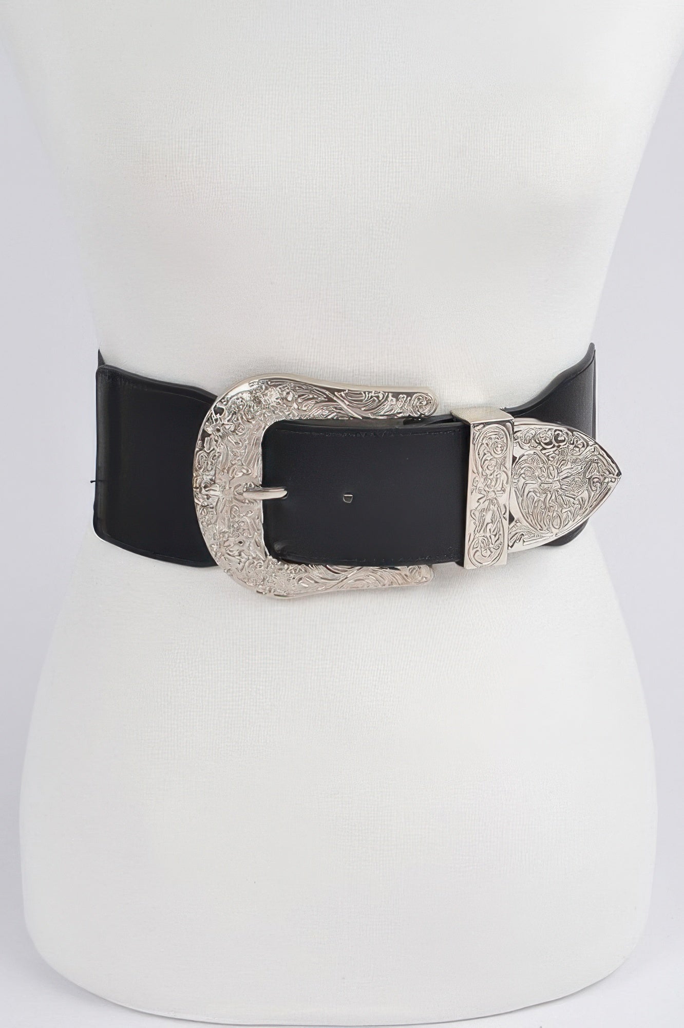 Wide Multi Metal Elastic Belt - Tigbul's Variety Fashion Shop