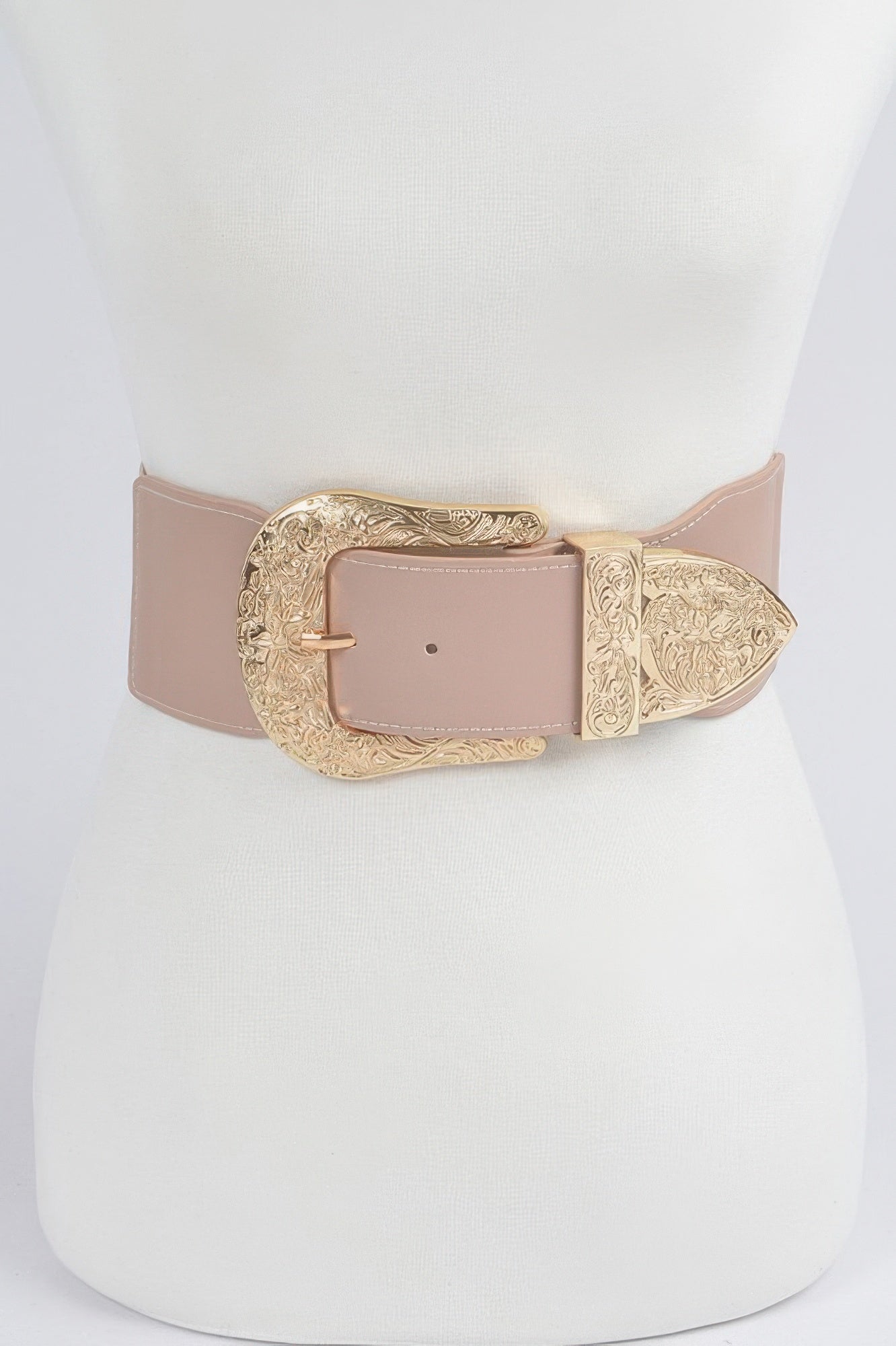 Wide Multi Metal Elastic Belt - Tigbul's Variety Fashion Shop