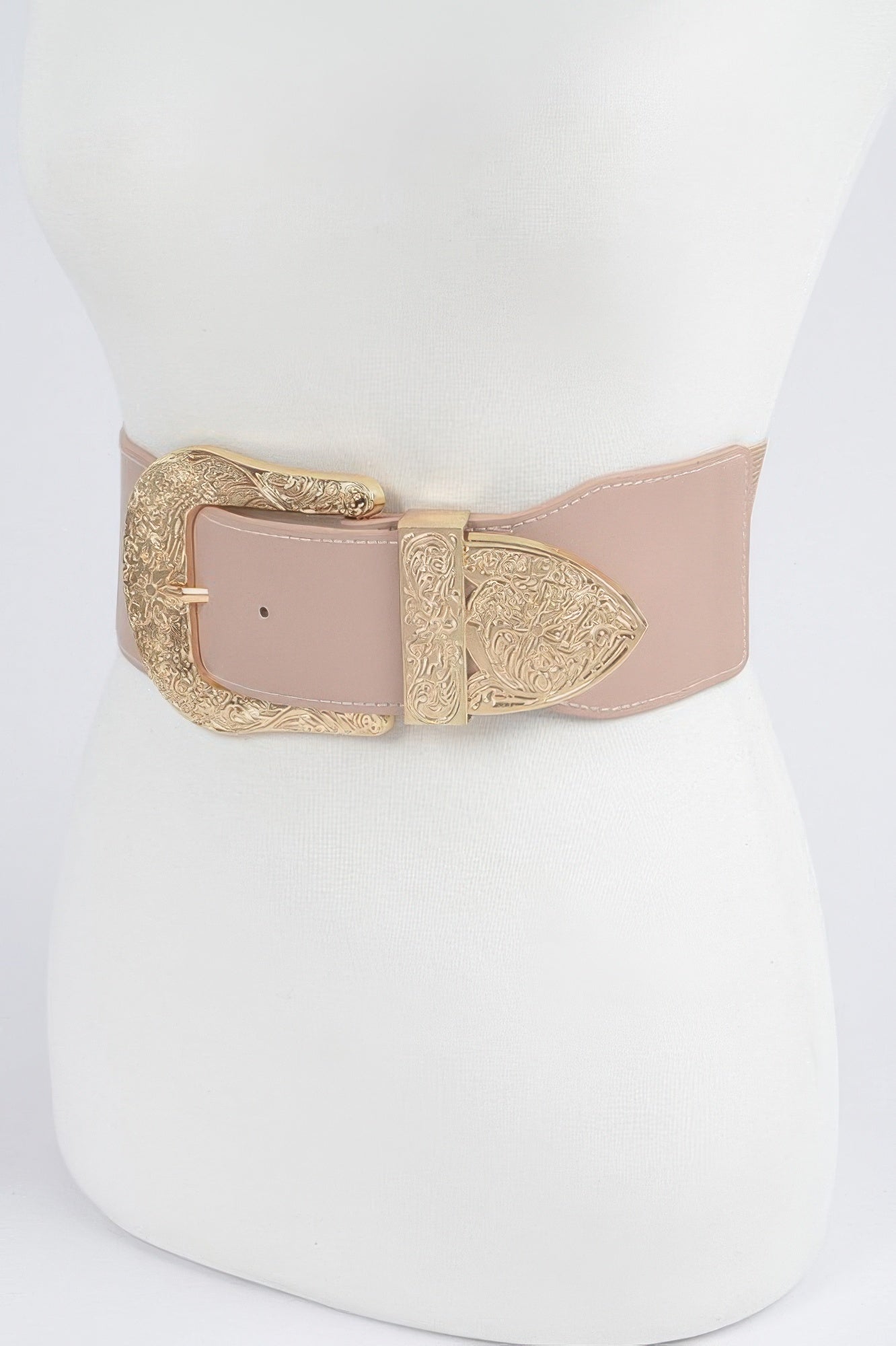 Wide Multi Metal Elastic Belt - Tigbul's Variety Fashion Shop