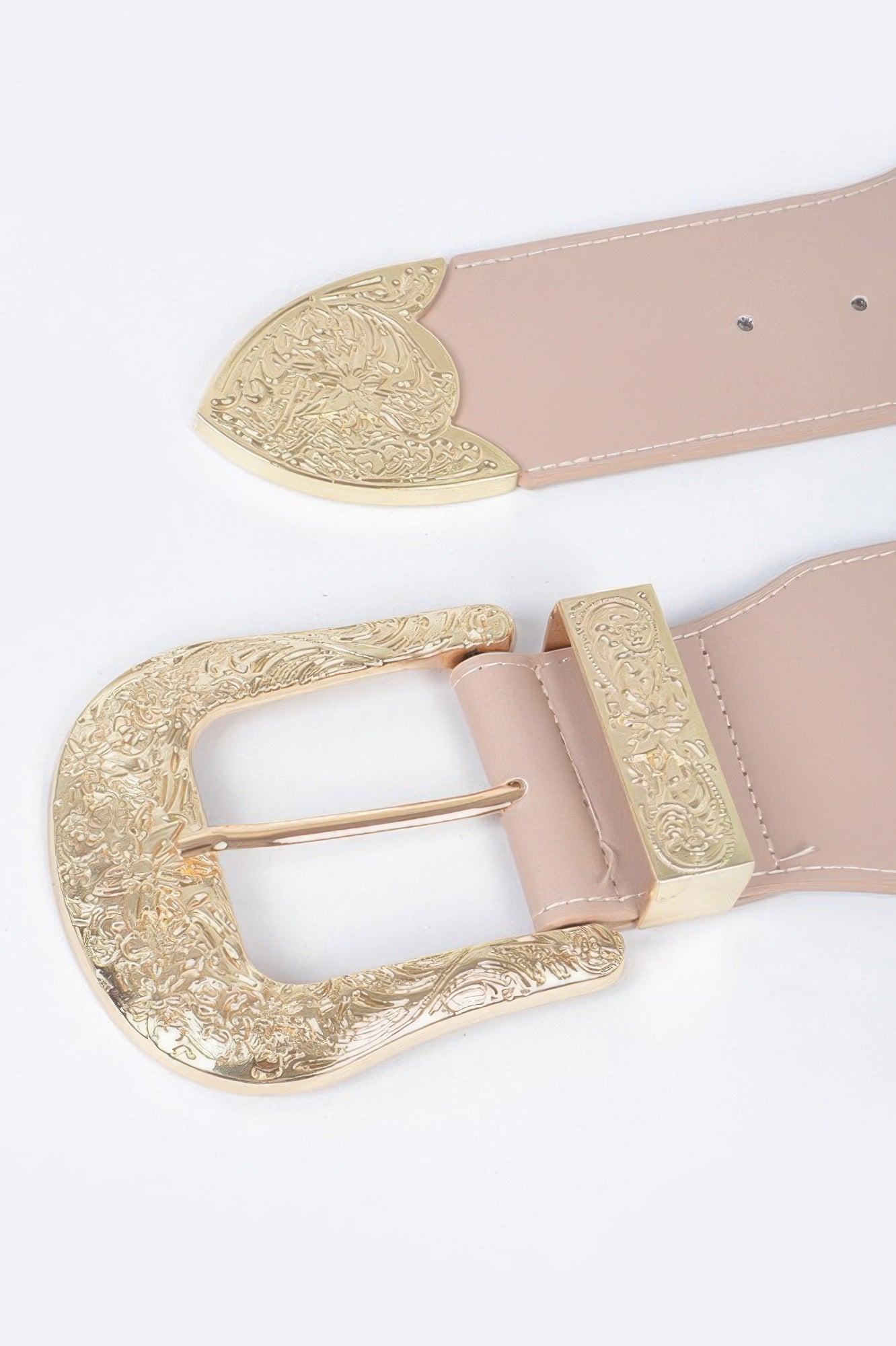 Wide Multi Metal Elastic Belt - Tigbul's Variety Fashion Shop