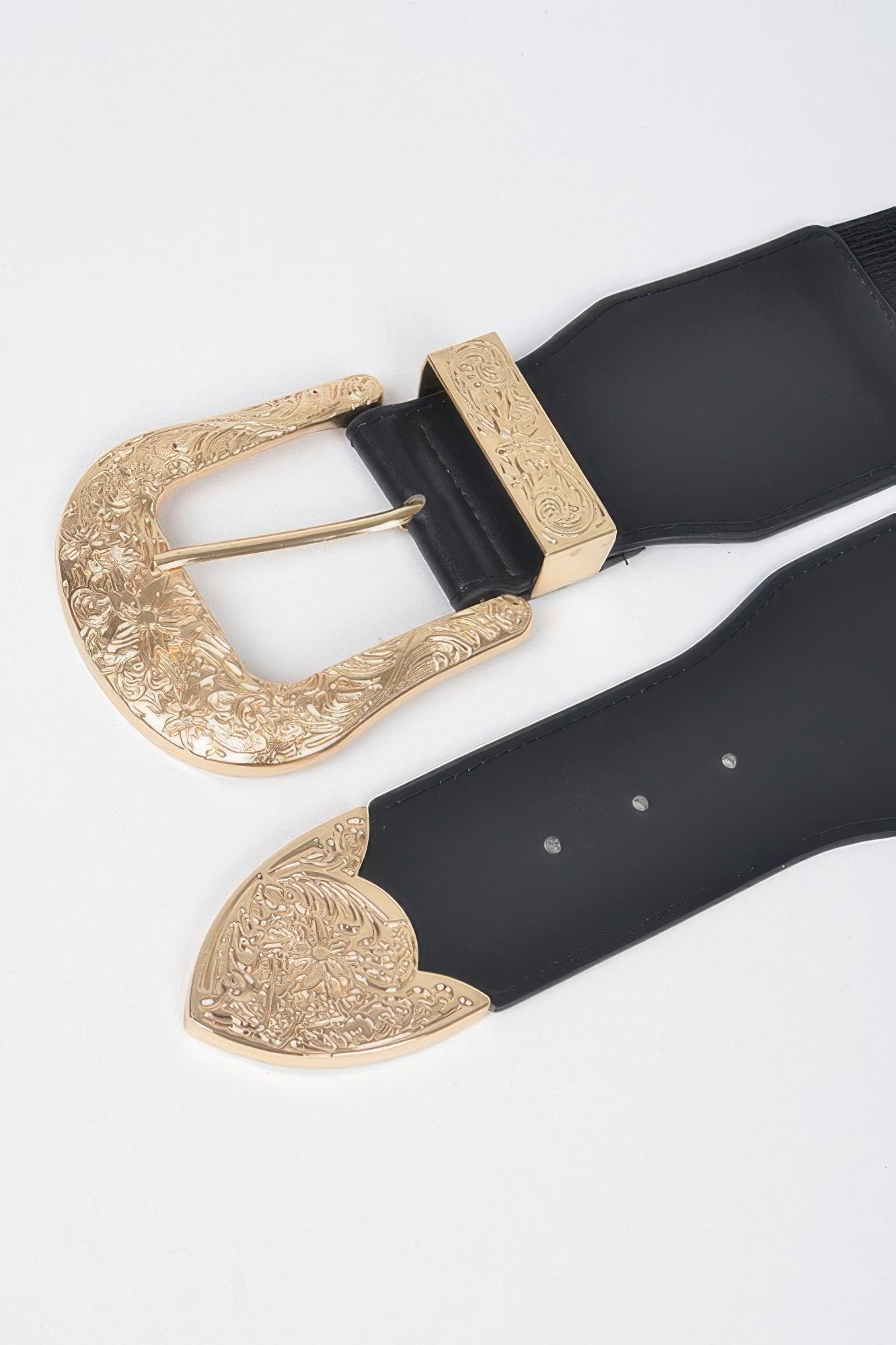 Wide Multi Metal Elastic Belt - Tigbul's Variety Fashion Shop