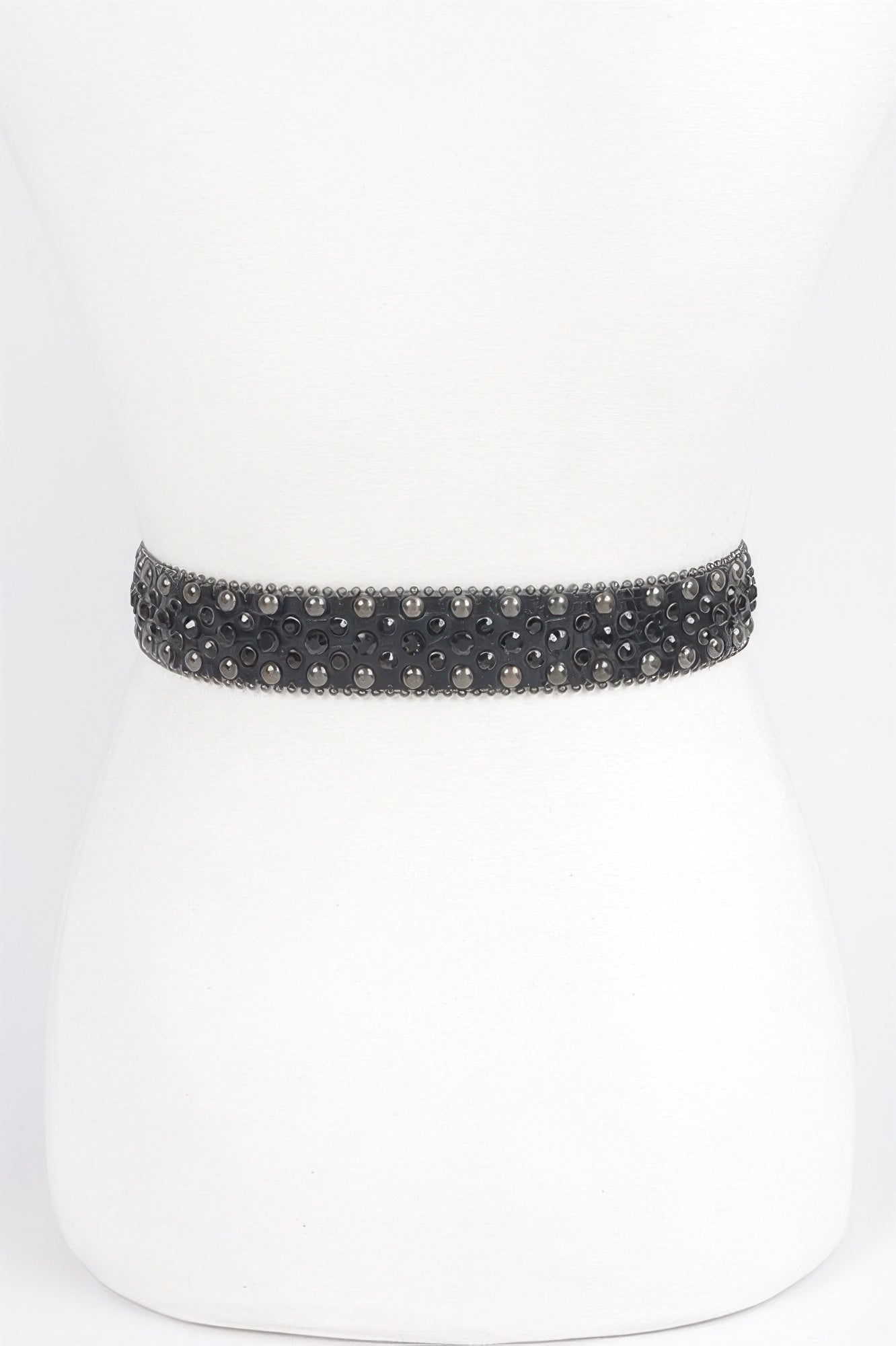 Rhinestone Metal Studded Multi Metal Belt - Tigbul's Variety Fashion Shop