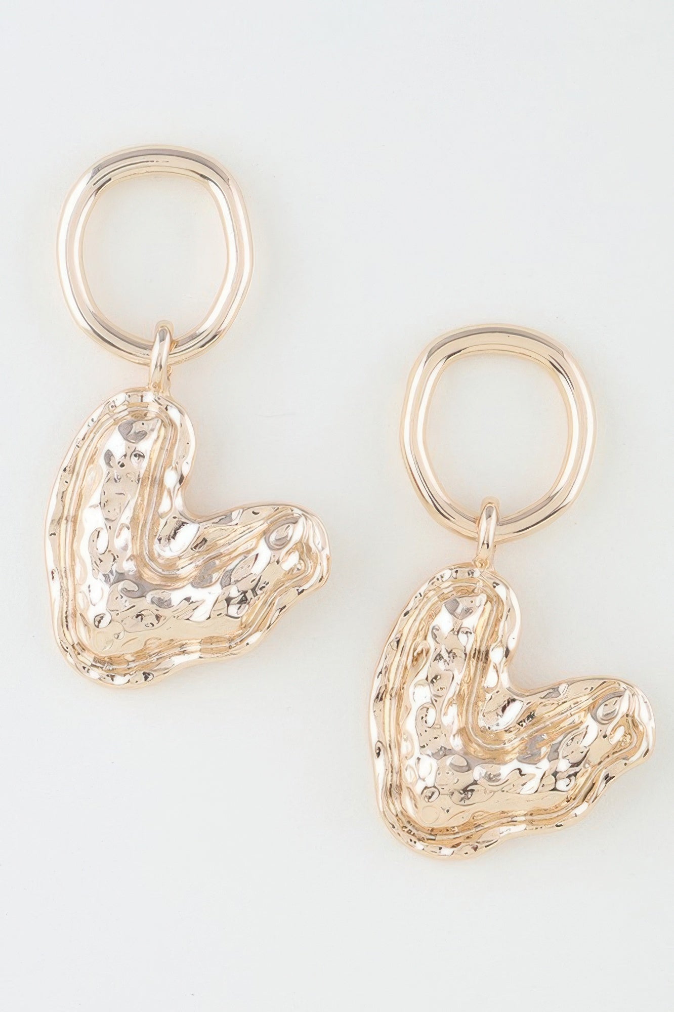 Hammered Boomerang Earrings - Tigbul's Variety Fashion Shop