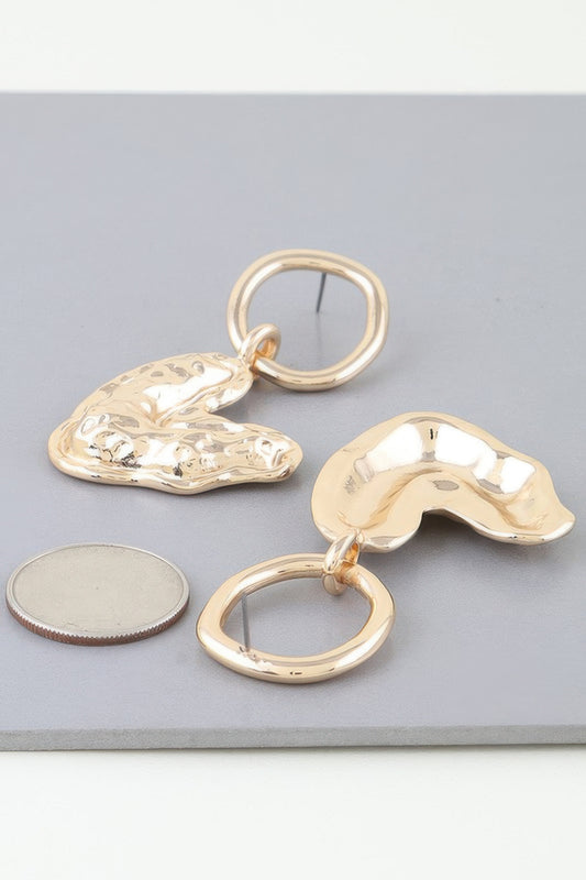 Hammered Boomerang Earrings - Tigbul's Variety Fashion Shop