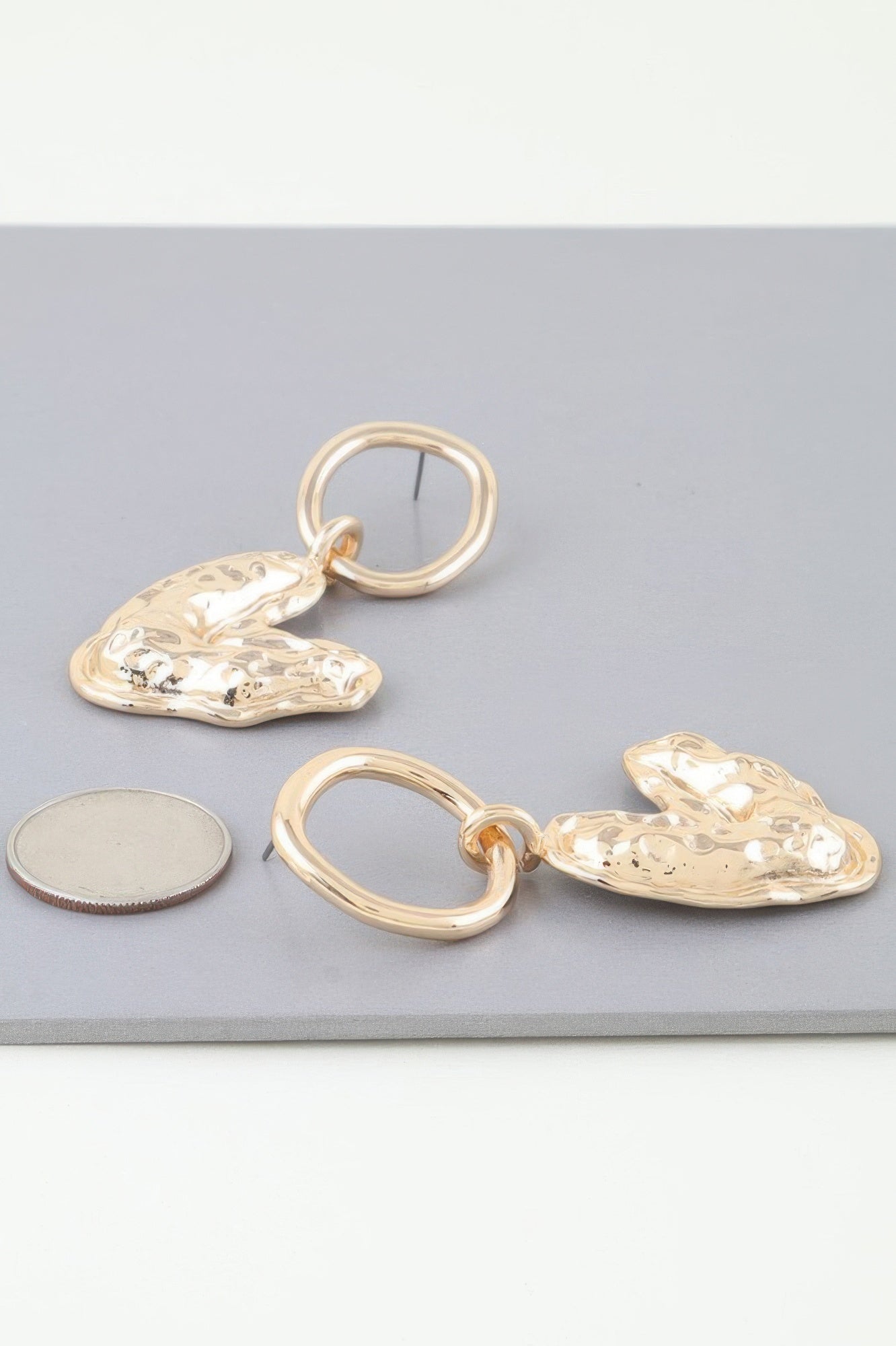 Hammered Boomerang Earrings - Tigbul's Variety Fashion Shop