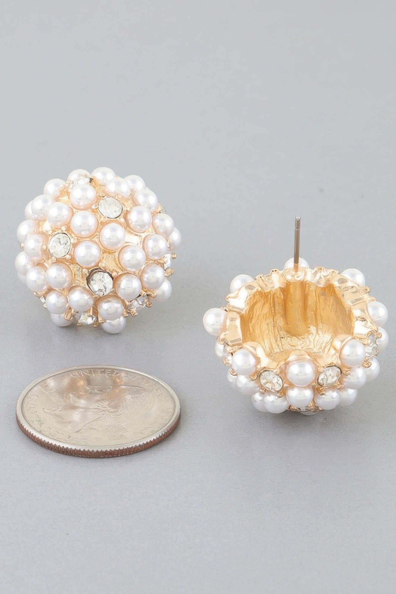 Pearl Cluster Stud Earrings - Tigbul's Variety Fashion Shop