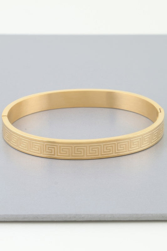 Aztec Maze Engraved Bracelet - Tigbul's Variety Fashion Shop