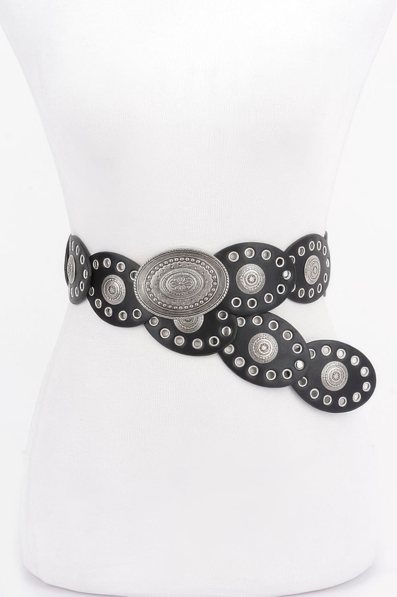 Faux Leather Oval Shape Vintage Belt - Tigbul's Variety Fashion Shop