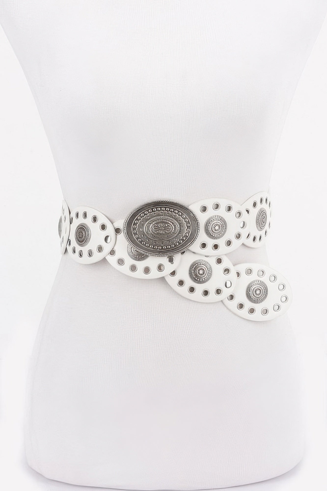 Faux Leather Oval Shape Vintage Belt - Tigbul's Variety Fashion Shop