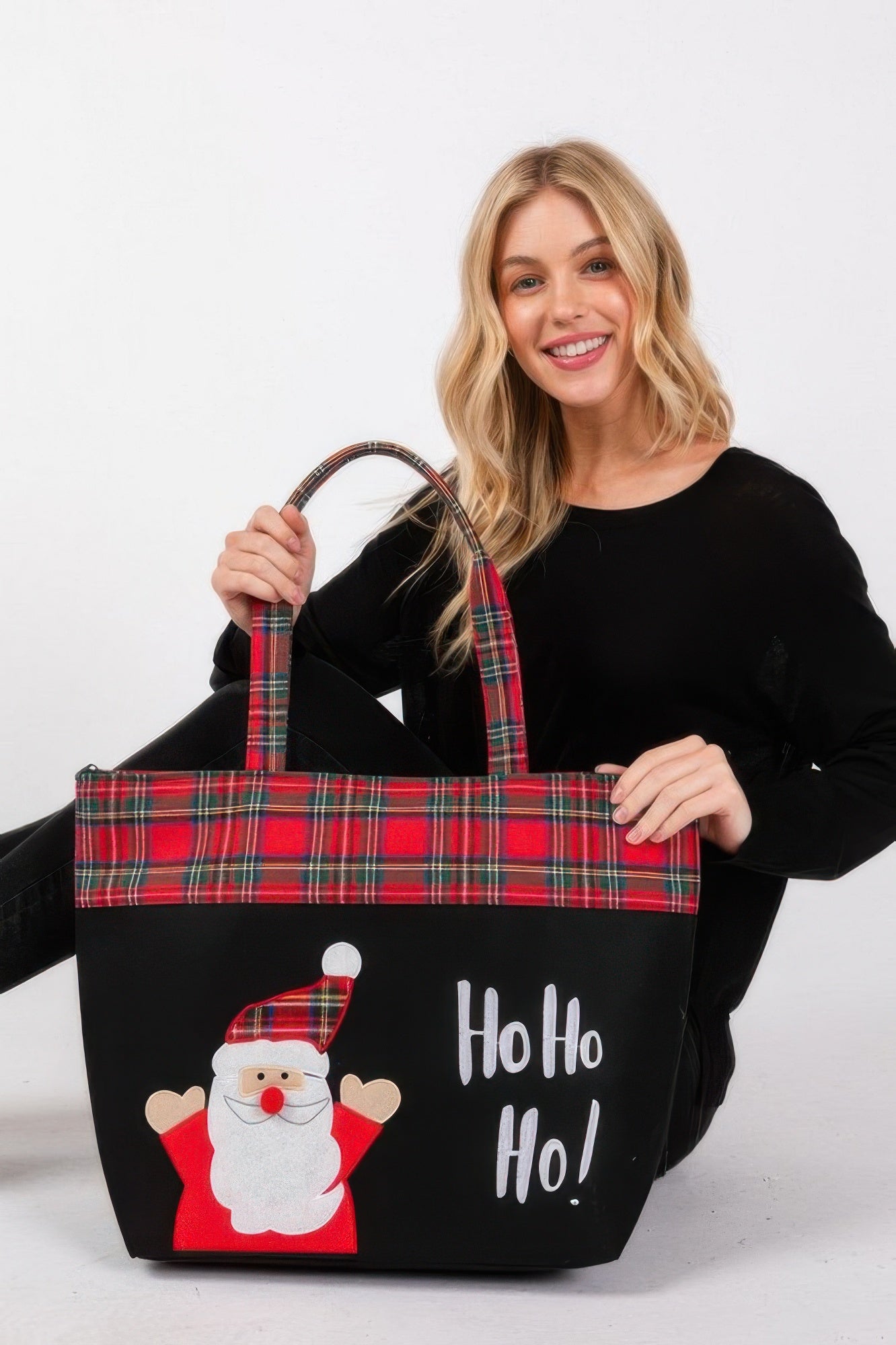 Ho Ho Ho Letter Santa Christmas Tote Bag - Tigbul's Variety Fashion Shop