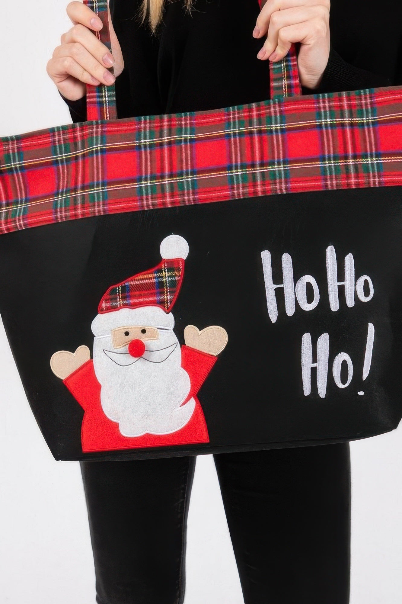 Ho Ho Ho Letter Santa Christmas Tote Bag - Tigbul's Variety Fashion Shop