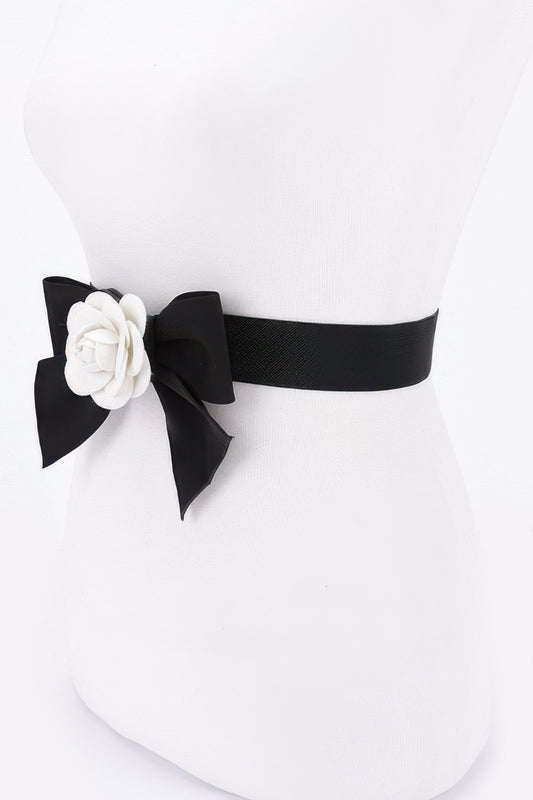 Flower Ribbon Elastic Belt - Tigbul's Variety Fashion Shop