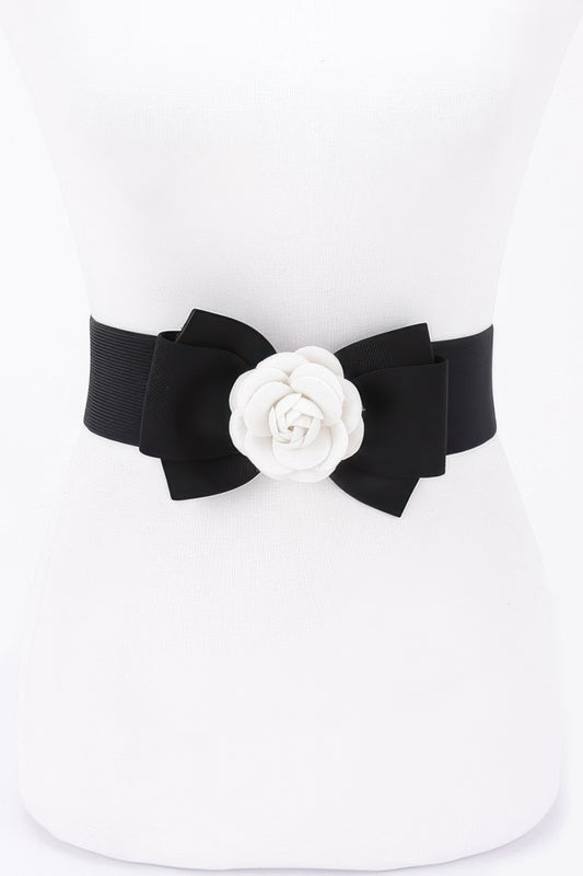 Flower Bow Elastic Belt - Tigbul's Variety Fashion Shop