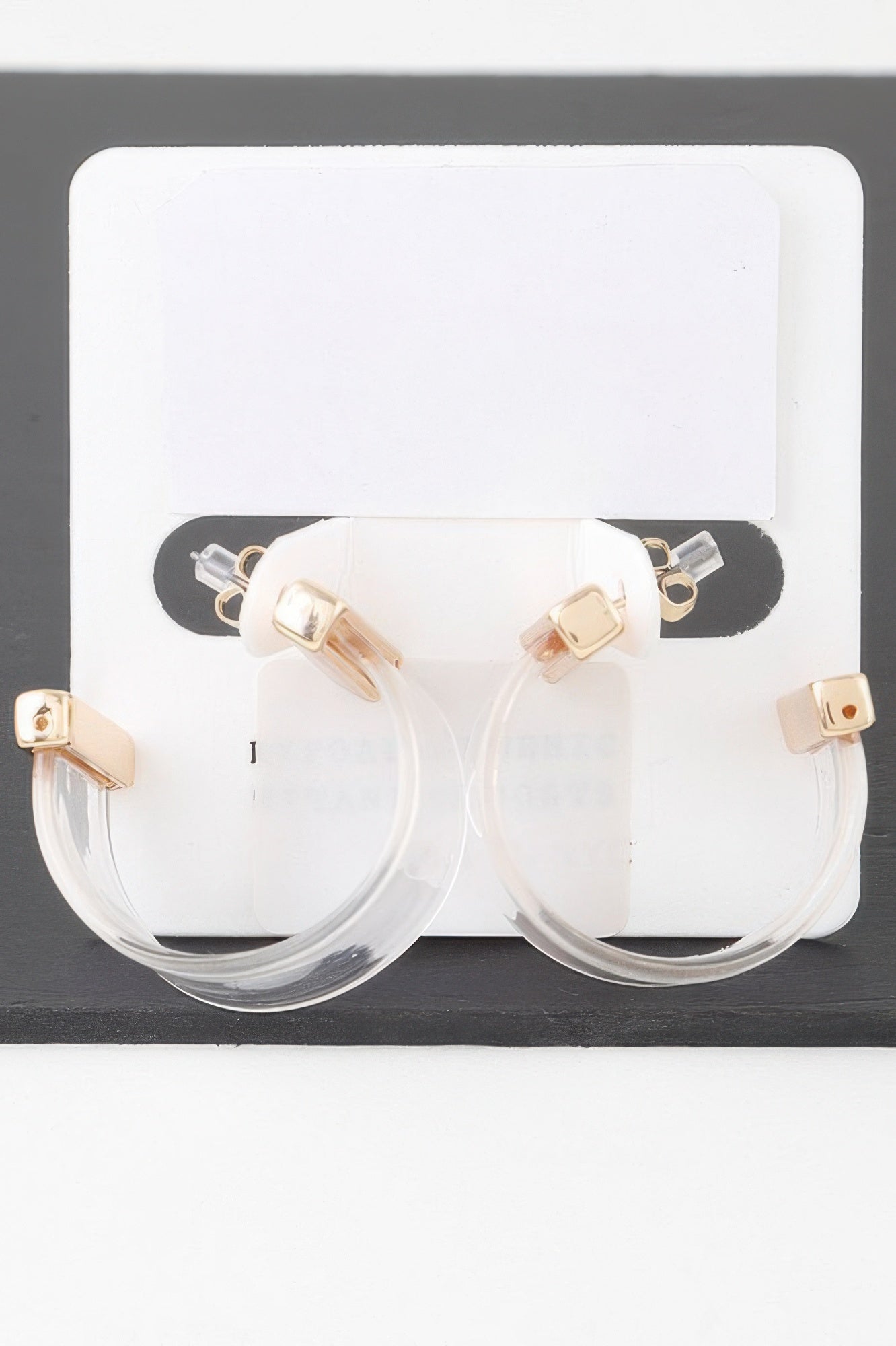 Flat Transparent Hoop Earrings - Tigbul's Variety Fashion Shop