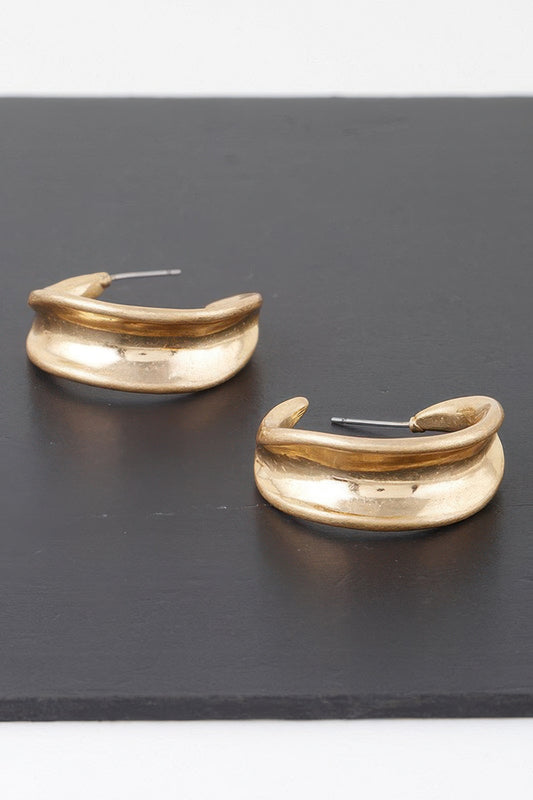 Hollowed Hook Hoop Earrings - Tigbul's Variety Fashion Shop
